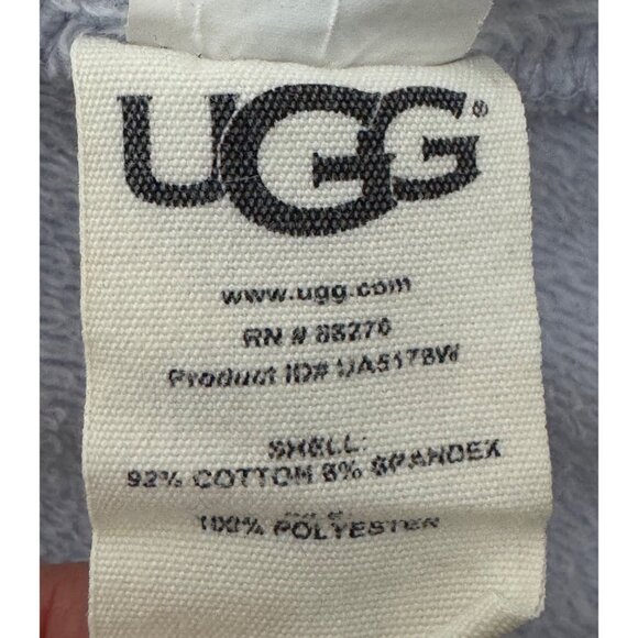 Ugg Blanche Gray Fleece Lined Shawl Collar Robe Belted Pockets Size S Cozy Soft - Picture 10 of 11